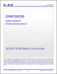 Click here to download SN8P2602B Datasheet