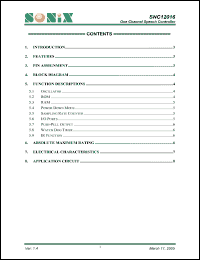 Click here to download SNC12016 Datasheet