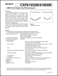 Click here to download CXP81960M Datasheet