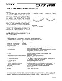 Click here to download CXP819P60 Datasheet