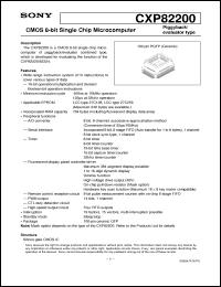Click here to download CXP82200 Datasheet