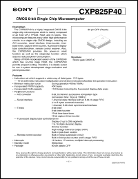 Click here to download CXP825P40 Datasheet