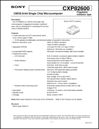 Click here to download CXP82600 Datasheet