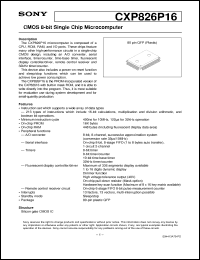 Click here to download CXP826P16 Datasheet