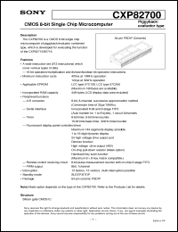 Click here to download CXP82700 Datasheet