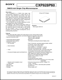 Click here to download CXP828P60 Datasheet