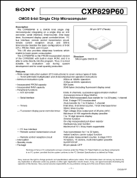Click here to download CXP829P60 Datasheet