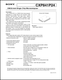 Click here to download CXP841P24 Datasheet
