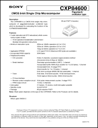 Click here to download CXP84600 Datasheet