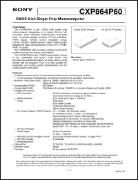 Click here to download CXP864P60 Datasheet