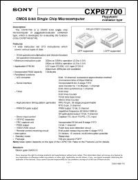 Click here to download CXP87700 Datasheet