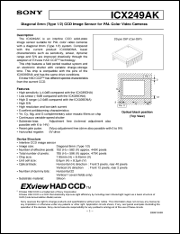Click here to download ICX249AK Datasheet