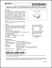 Click here to download ICX254AK Datasheet