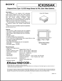 Click here to download ICX255AK Datasheet