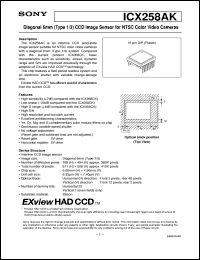 Click here to download ICX258AK Datasheet