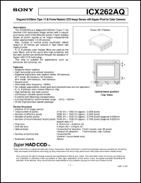 Click here to download ICX262 Datasheet