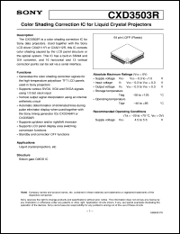 Click here to download CXD3503 Datasheet