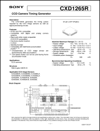Click here to download CXD1265R Datasheet
