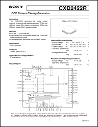 Click here to download CXD2422 Datasheet