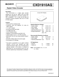Click here to download CXD1910 Datasheet