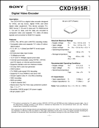 Click here to download CXD1915 Datasheet