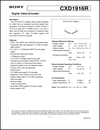 Click here to download CXD1916R Datasheet