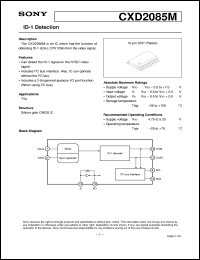 Click here to download CXD2085 Datasheet