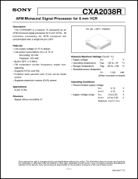 Click here to download CXA2038 Datasheet