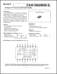 Click here to download CXA1665M Datasheet