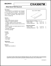 Click here to download CXA3067M Datasheet