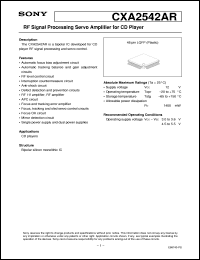 Click here to download CXA2542AR Datasheet