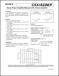 Click here to download CXA1622M Datasheet