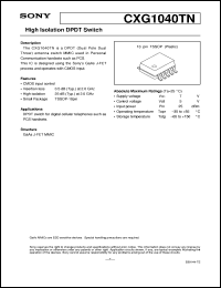 Click here to download CXG1040TN Datasheet