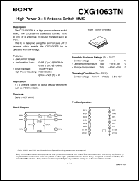 Click here to download CXG1063TN Datasheet