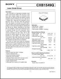 Click here to download CXB1549 Datasheet