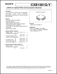 Click here to download CXB1561 Datasheet