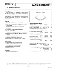 Click here to download CXB1596 Datasheet