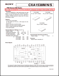 Click here to download CXA1538 Datasheet