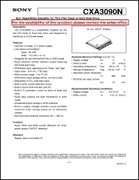 Click here to download CXA3090 Datasheet