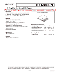 Click here to download CXA3099 Datasheet