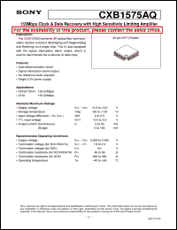 Click here to download CXB1575AQ Datasheet