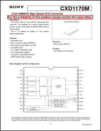 Click here to download CXD1170M Datasheet
