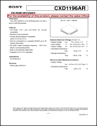 Click here to download CXD1196AR Datasheet