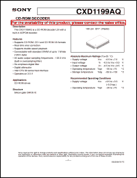 Click here to download CXD1199AQ Datasheet