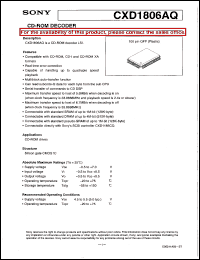 Click here to download CXD1806AQ Datasheet