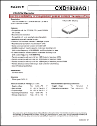 Click here to download CXD1808 Datasheet