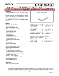 Click here to download CXD1961Q Datasheet
