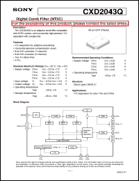 Click here to download CXD2043 Datasheet
