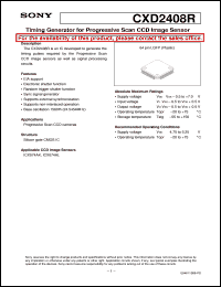 Click here to download CXD2408R Datasheet