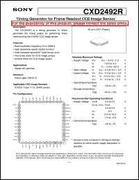 Click here to download CXD2492R Datasheet